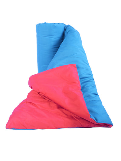 Solid 200 GSM Reversible AC Comforter for Double Bed - Blue & Pink