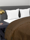 Coffee Brown Striped Patterned 150 Gsm Reversible Ac Comforter