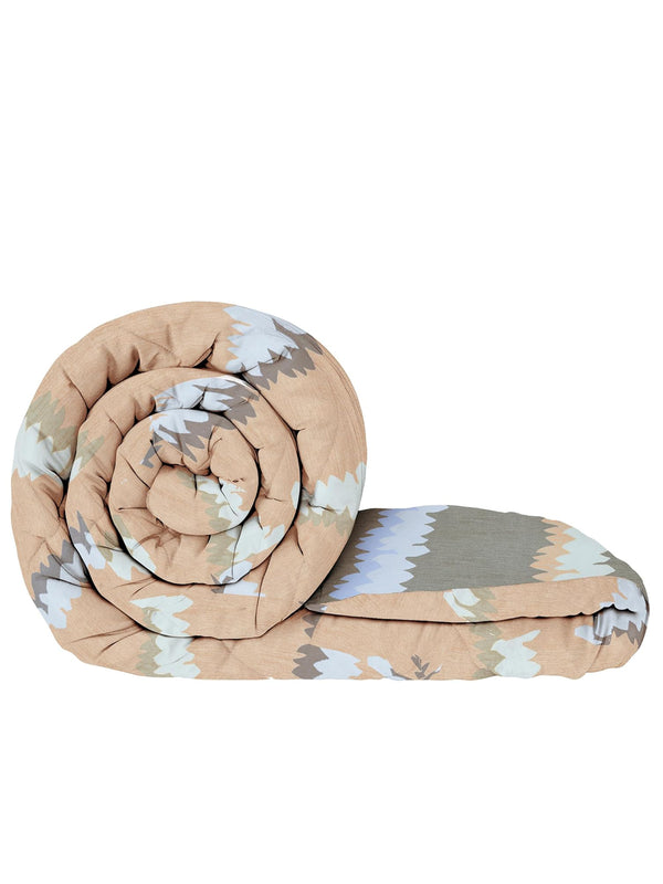 Grey Abstract Patterned 150 Gsm Reversible Ac Comforter