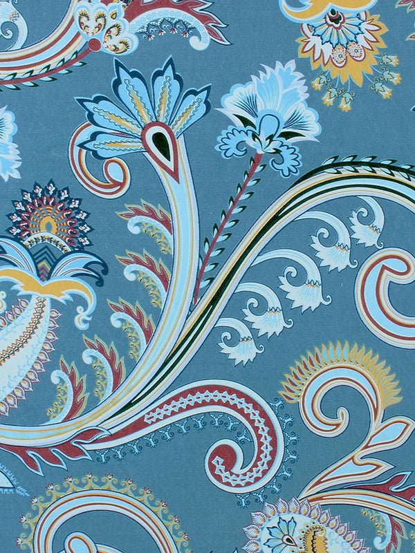 Blue Paisley Patterned 150 Gsm Reversible Ac Comforter