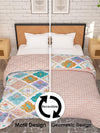 Multicolor Ethnic Motifs Patterned 150 Gsm Reversible Ac Comforter