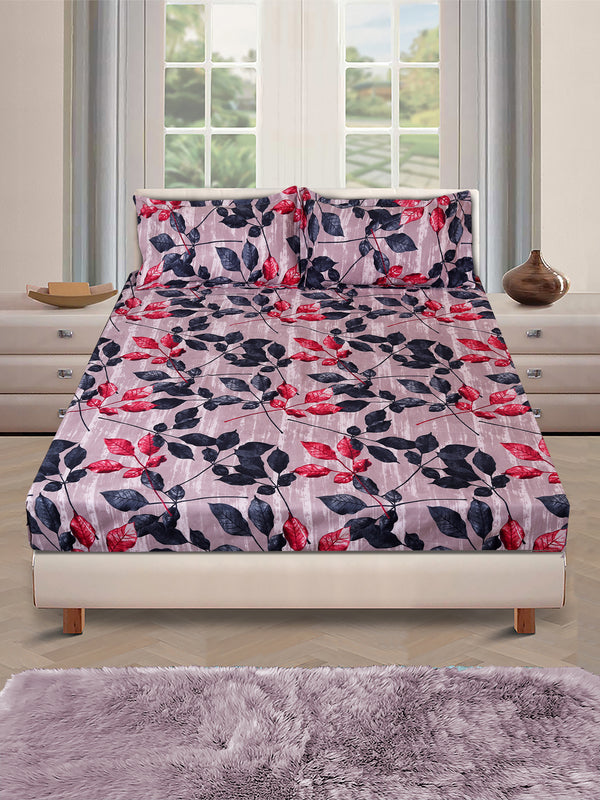 Multicolor Floral PATTERNED 144 TC QUEEN BEDSHEET WITH 2 PILLOW COVERS