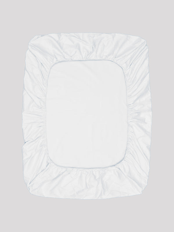 White Solid PATTERNED 150 TC QUEEN BEDSHEET WITH 2 PILLOW COVERS