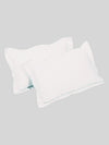 White Solid PATTERNED 150 TC QUEEN BEDSHEET WITH 2 PILLOW COVERS