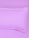Lavender Solid PATTERNED 150 TC QUEEN BEDSHEET WITH 2 PILLOW COVERS