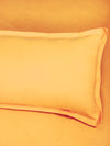 Yellow Solid PATTERNED 150 TC QUEEN BEDSHEET WITH 2 PILLOW COVERS