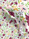 144 TC White & Pink, Green Double Bedsheet with 2 Pillow Covers