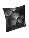 Black & Silver Set of 5 Foil  Patterned Velvet Square Cushion Covers