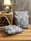 Grey Set of 5 Ethnic Motifs Patterned Polycotton Square Cushion Covers