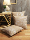 Beige Set of 5 Abstract Patterned Polycotton Square Cushion Covers
