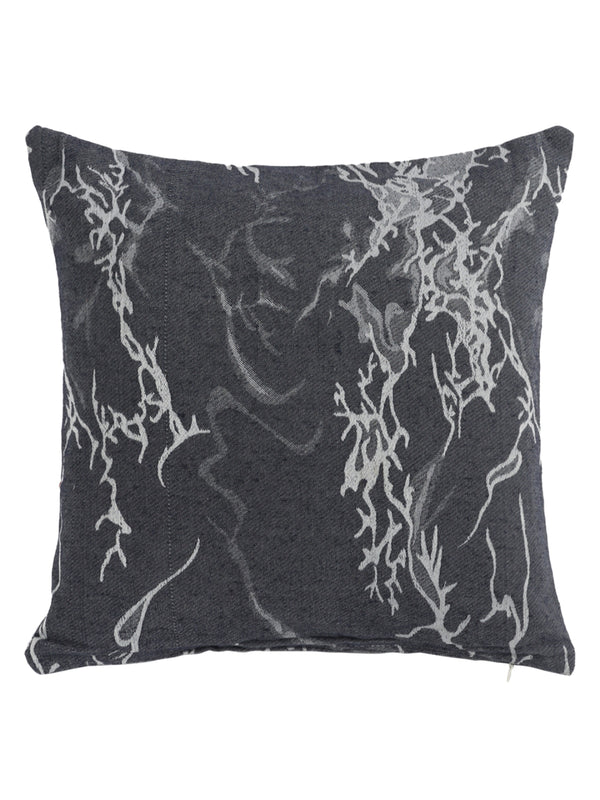 Black Set of 5 Abstract Patterned Polycotton Square Cushion Covers