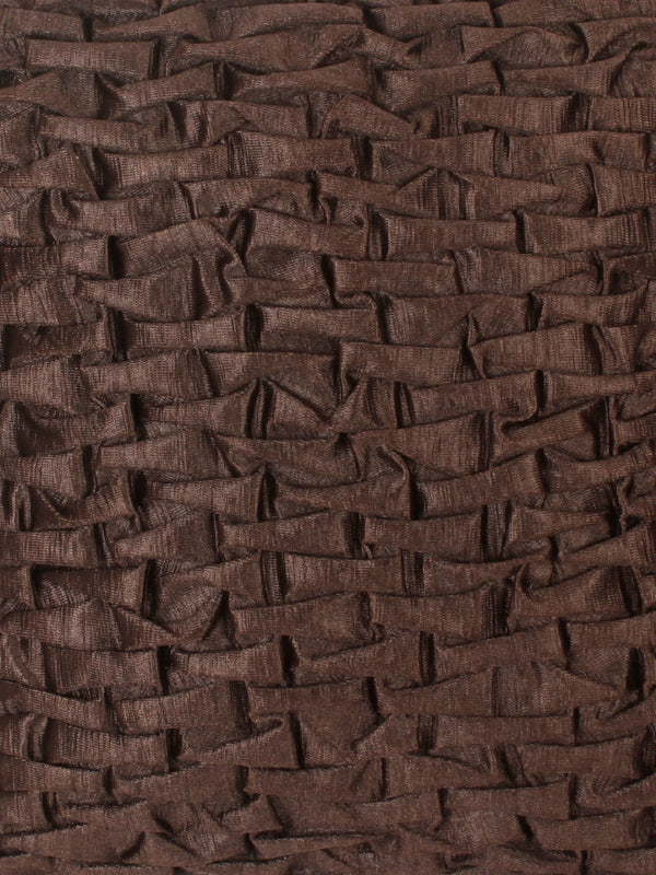 Brown Set of 5 Geometric Patterned Chenille Square Cushion Covers