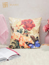 Soft Jute Painterly Floral Print Throw Pillow/Cushion Covers 16x16 inch Set of 5 - Multicolor