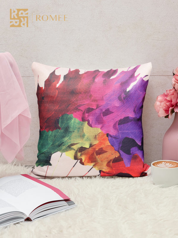Floral 5 Piece Polyester Cushion Cover - 16"x16", Multicolour