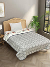 White & Grey Cotton Double Bed Dohar