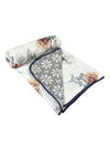 White & Grey Cotton Double Bed Dohar