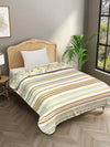 Beige & White Cotton Double Bed Dohar