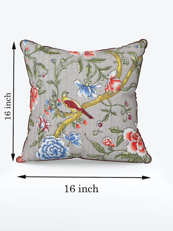 Multicolor Set of 1 Runner, 6 Placemats, 6 Napkins Floral Patterned Cotton Square Table Linen Set