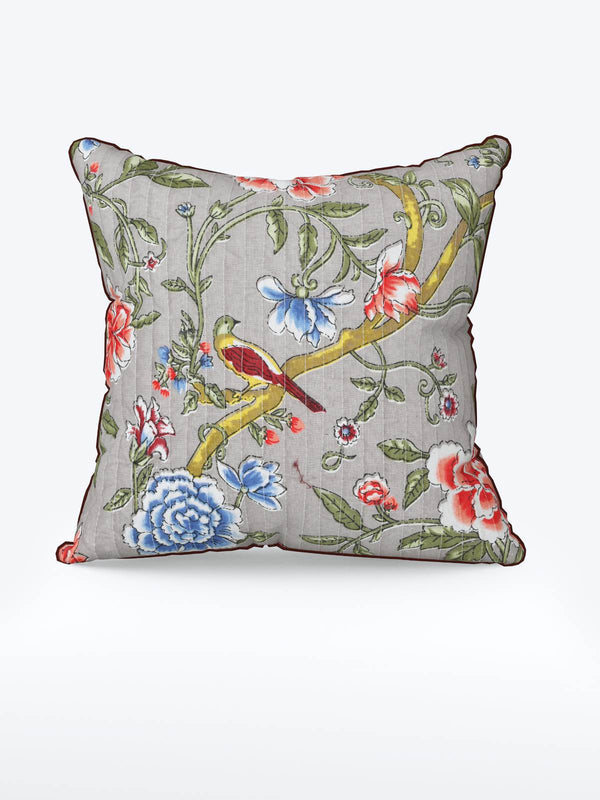 Multicolor Set of 1 Runner, 6 Placemats, 6 Napkins Floral Patterned Cotton Square Table Linen Set