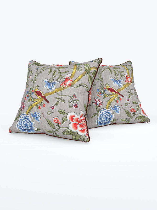 Multicolor Set of 1 Runner, 6 Placemats, 6 Napkins Floral Patterned Cotton Square Table Linen Set