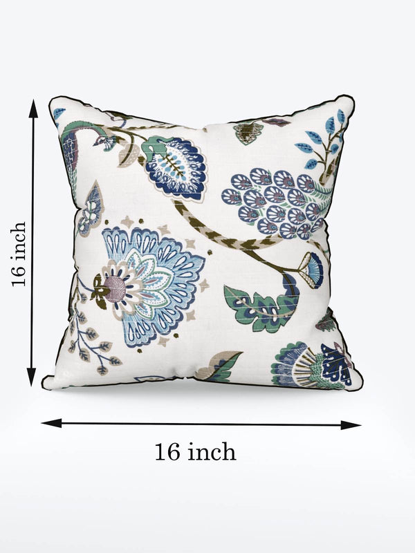 Multicolor Set of 1 Runner, 6 Placemats, 6 Napkins Floral Patterned Cotton Square Table Linen Set