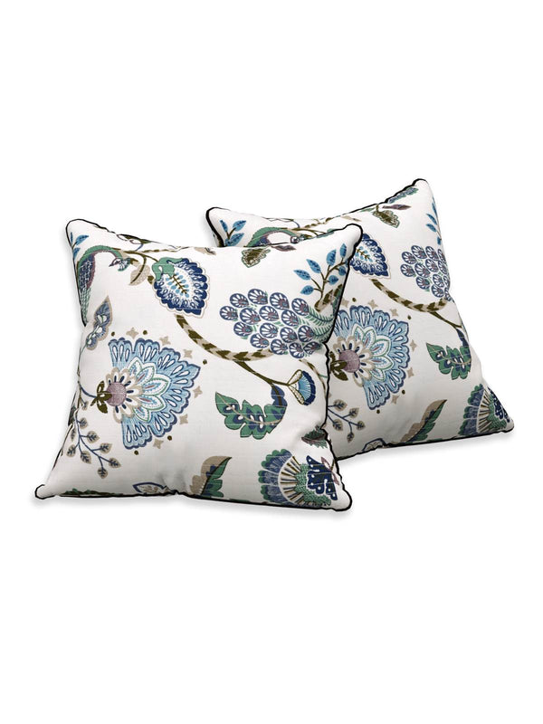 Multicolor Set of 1 Runner, 6 Placemats, 6 Napkins Floral Patterned Cotton Square Table Linen Set