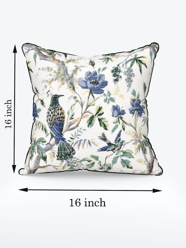 Multicolor Set of 1 Runner, 6 Placemats, 6 Napkins Floral Patterned Cotton Square Table Linen Set