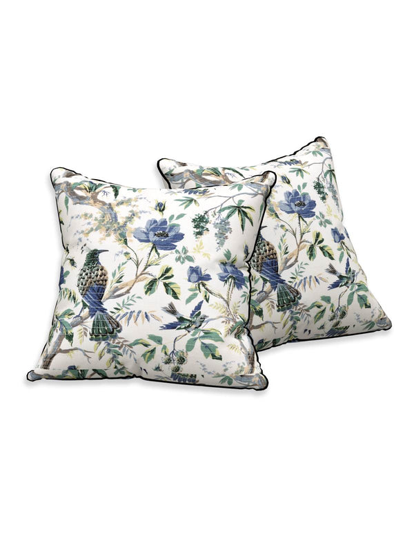 Multicolor Set of 1 Runner, 6 Placemats, 6 Napkins Floral Patterned Cotton Square Table Linen Set