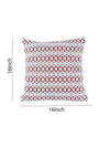 White & Red Set of 5 Laser cut Patterned Polyester Square Cushion Covers