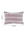 White & Red Set of 5 Laser cut Patterned Polyester Square Cushion Covers