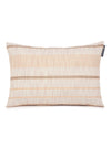 Beige Set of 2 Striped Patterned Polycotton Square Cushion Covers