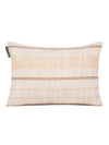 Beige Set of 2 Striped Patterned Polycotton Square Cushion Covers