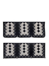 6-pieces black & beige geometric patterned 5-seater sofa covers slpw038