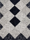 6-pieces black & beige geometric patterned 5-seater sofa covers slpw038
