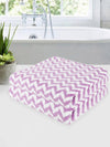 Set of 3 Lavender & White Solid Microfiber Towels