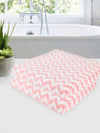 Set of 3 Pink & White Solid Microfiber Towels