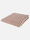 Set of 3 Brown & White Solid Microfiber Towels