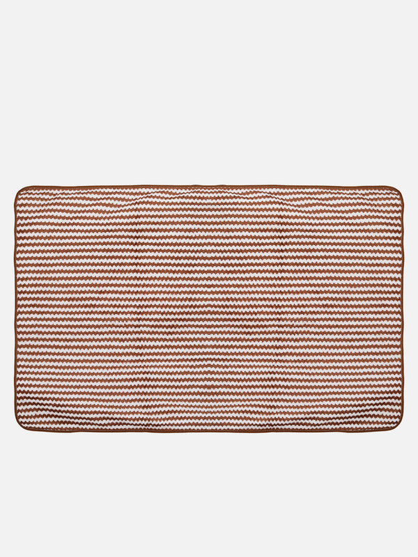 Set of 3 Brown & White Solid Microfiber Towels