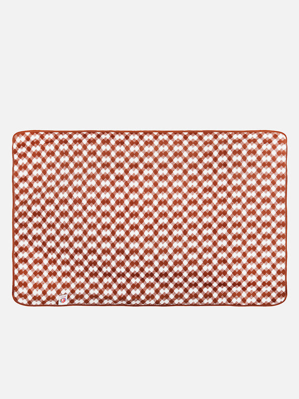 Set of 3 Brown & White Solid Microfiber Towels