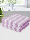 Set of 3 Lavender & White Solid Microfiber Towels