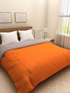 Solid 200 GSM Reversible AC Comforter for Double Bed - Orange & Pink