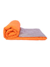 Solid 200 GSM Reversible AC Comforter for Double Bed - Orange & Pink