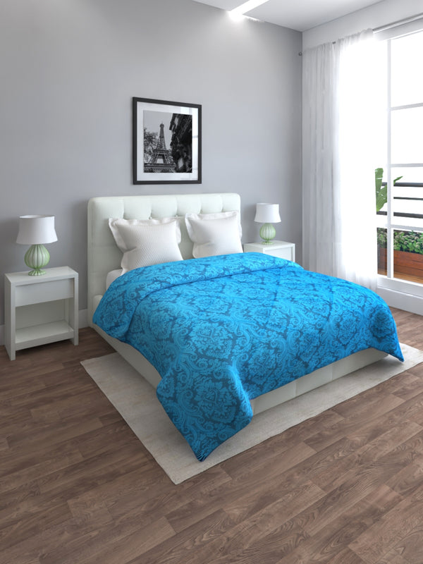 Romee Blue Ethnic Motifs Patterned 250 Gsm Reversible Ac Comforter