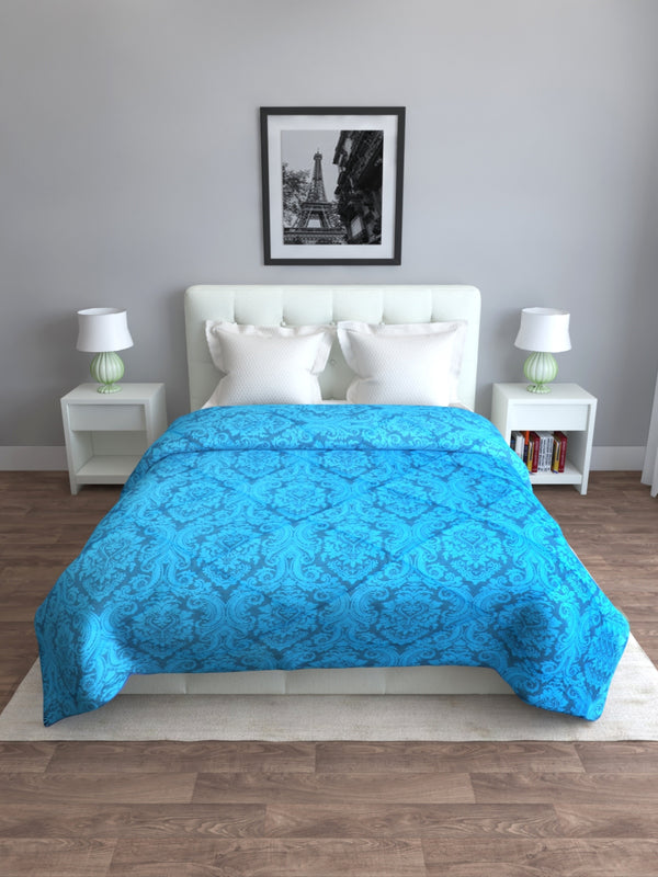 Romee Blue Ethnic Motifs Patterned 250 Gsm Reversible Ac Comforter