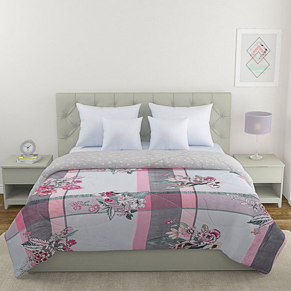 Multicolor Floral Patterned 200 GSM Reversible AC Comforter