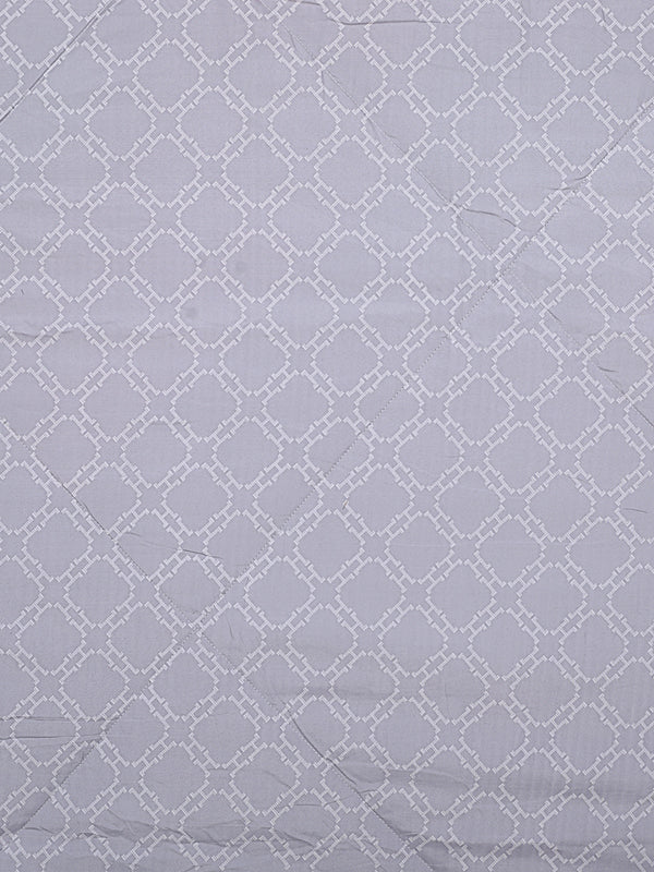 Grey & Red Geometric Patterned 200 GSM Reversible AC Comforter