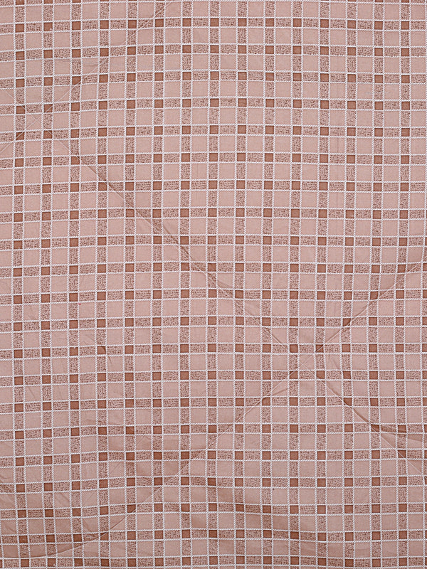 Brown Floral Patterned 200 GSM Reversible AC Comforter