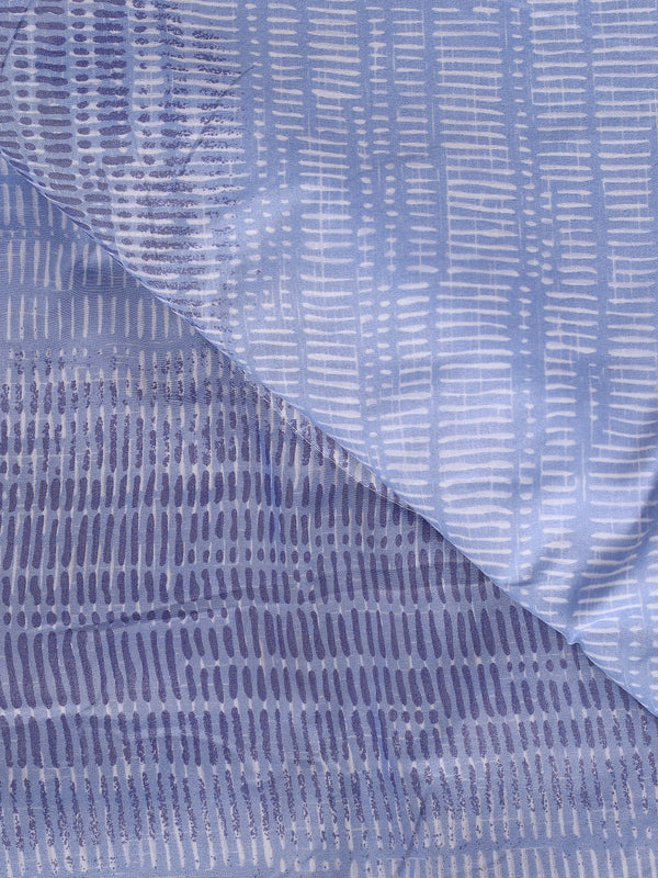 Blue Floral Patterned 200 GSM Reversible AC Comforter