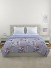 Blue Floral Patterned 200 GSM Reversible AC Comforter