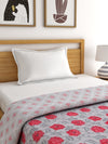Grey & Red Cotton Single Bed Dohar